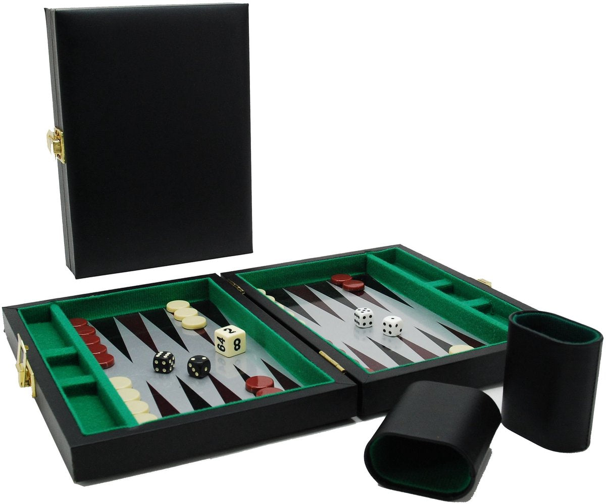 Maleta de backgammon Hot games magnética negra 23x17