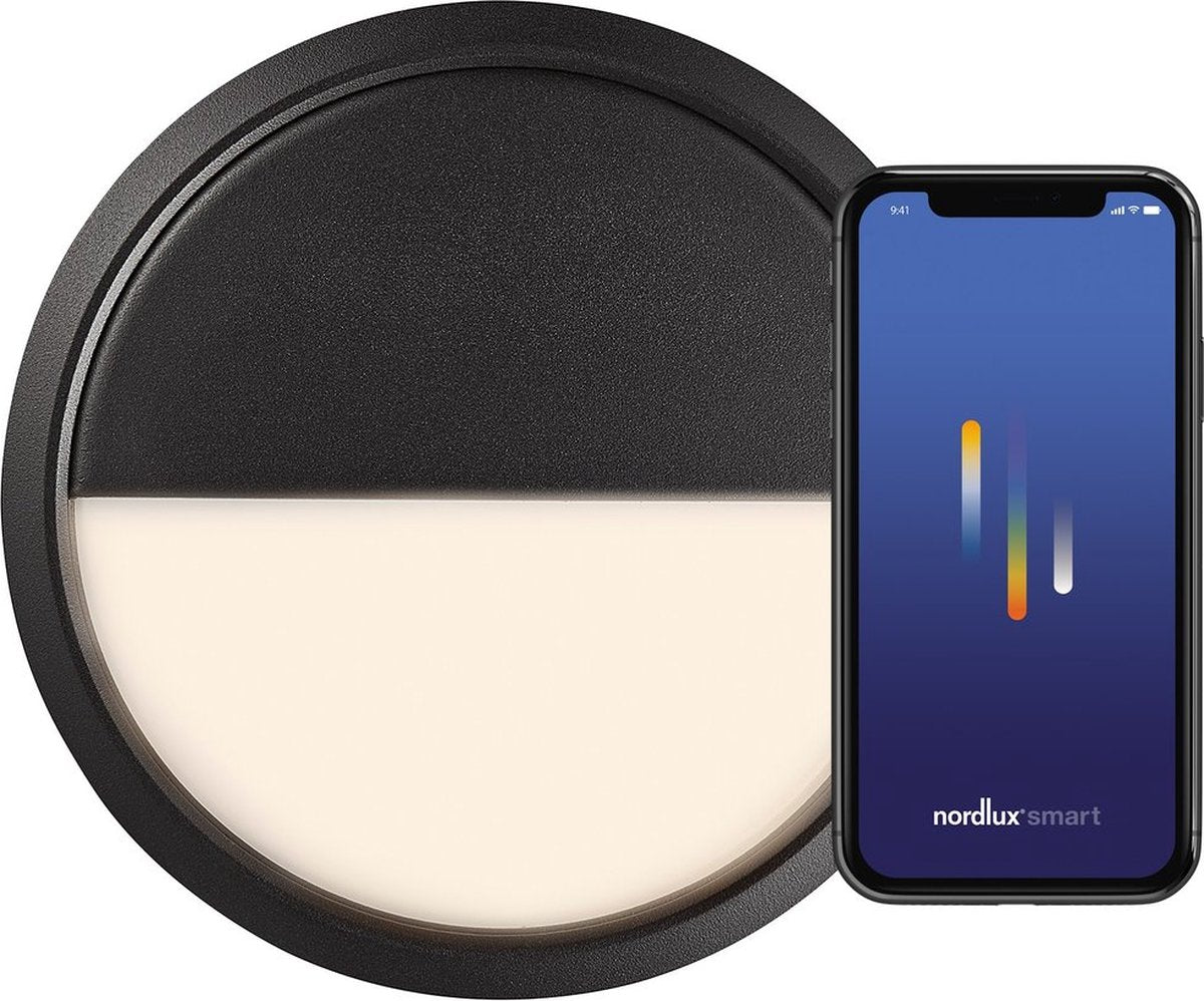 Nordlux Plafón LED ava smart light negro 10w 2700k 20cm - 4806410