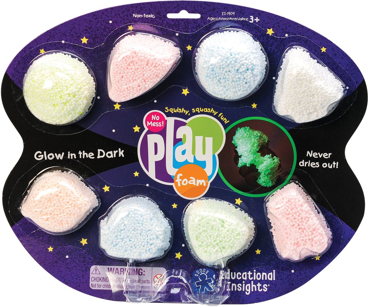 Risorse didattiche playfoam® si illuminano al buio (confezione da 8) - 3+