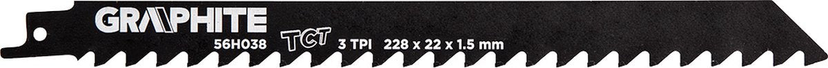 Grupa topex graphite - sabrezaagblad - 228mm - 3tpi - voor diverse materialen