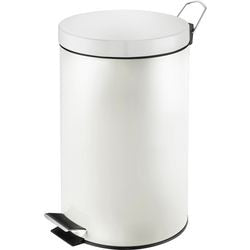 Papelera con pedal en V 31017720 acero blanco