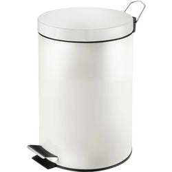 Papelera con pedal en V 31017768 acero blanco