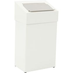 Papelera Dutchdesign 31650019 aluminio con recubrimiento en polvo blanco