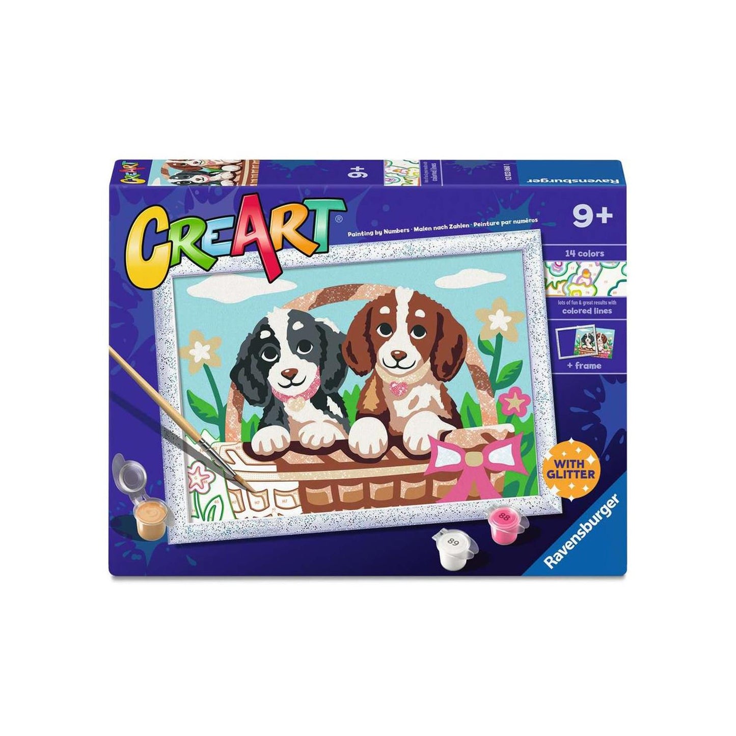 Ravensburger creart serie d honden in een mandje