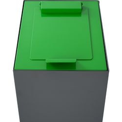 V-part deksel 31196210 gegalvaniseerd staal, gepoedercoat groen
