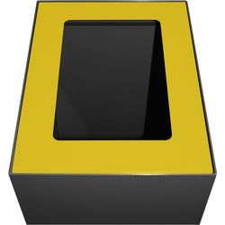 Tapa de pieza en V 31191208 acero galvanizado, con recubrimiento en polvo amarillo