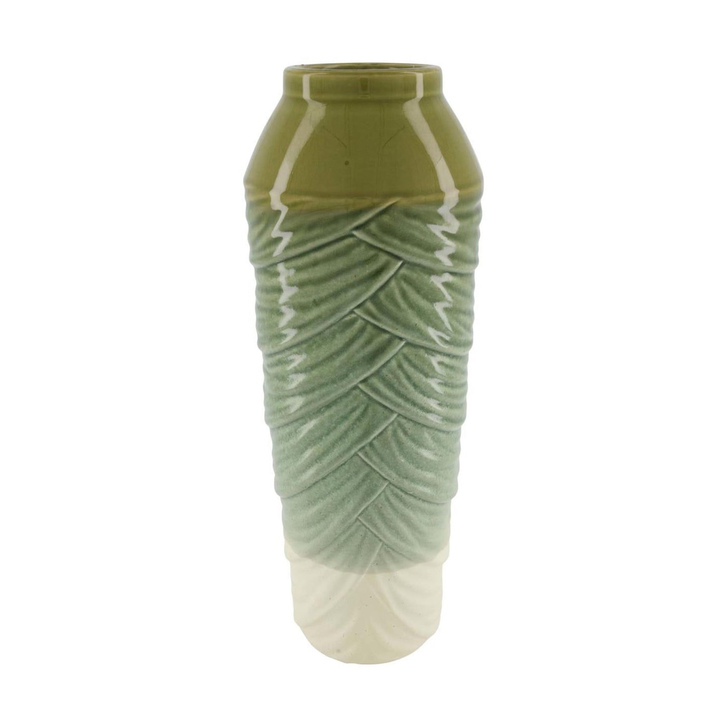 Dijk collezioni naturali vaso in ceramica verde crema ø17xh46cm