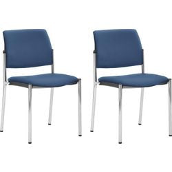 Sedia impilabile mayer sitzmöbel 2518 tessuto blu