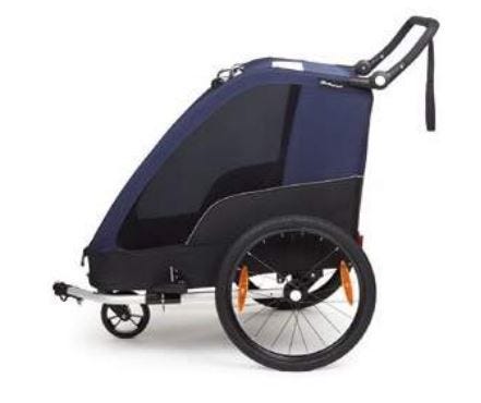 Polisport Children's Trailer con kit da trekking grigio blu