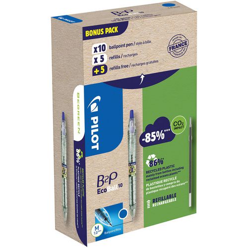 Bolígrafo pilot 20 linea azul verde