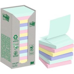 Sticky z-notes post-it pak van 16 kleurenassortiment 100 vellen per blok