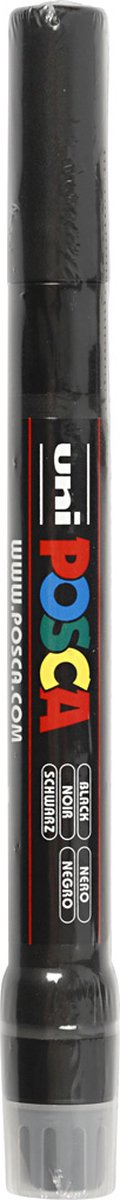 UNI-POSCA POSCA MARKER, AFM PCF350, spessore della linea 1-10 mm, pennello, nero, 1 pezzo