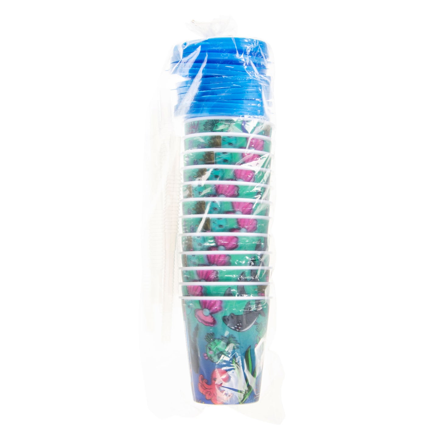 LG Imports Cup con coperchio e paglia Underwater World, 12st.