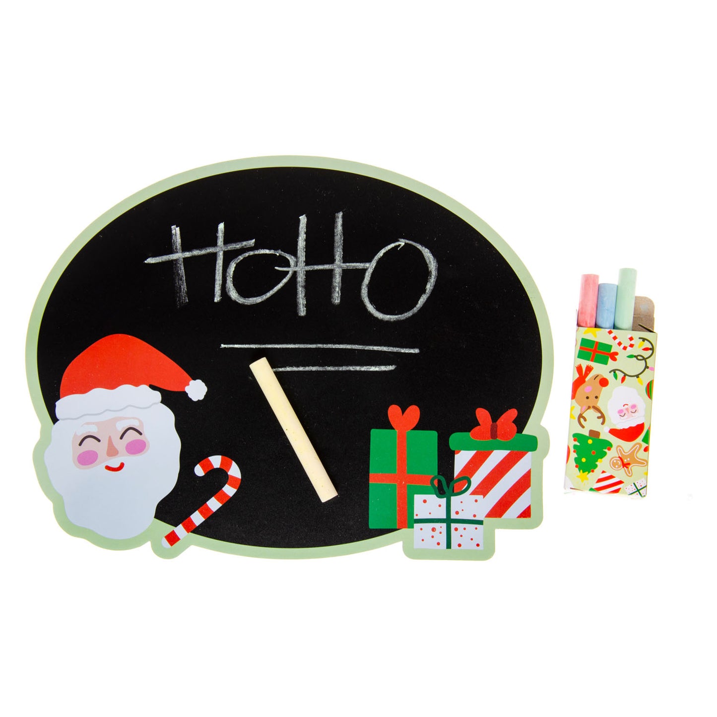 LG Importa Navidad de pizarra, incluyendo tiza