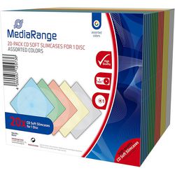 Estuche para CD-DVD gama de medios estuches suaves y delgados caja 37 colores surtido 20 piezas