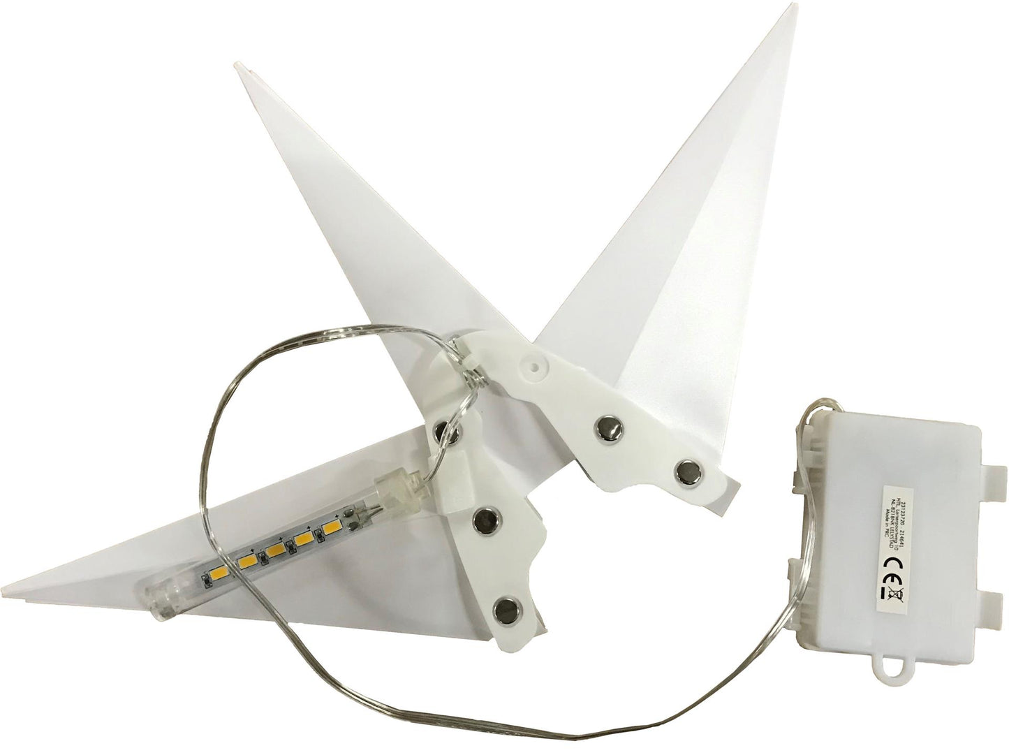 Svenska living star plástico 35cm blanco 4xtemporizador cálido