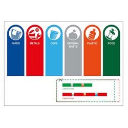 Adesivo riciclaggio Vepa bidoni vb 191420 assortimento