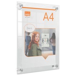 Poster frame nobo a4 346 x 24 plexiglass repositionable
