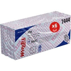 Schoonmaakdoeken wypall 7444 rood pak 6 stuks à 50 vel
