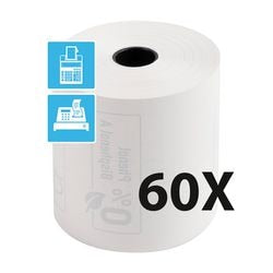 Rotolo registratore di cassa exacompta 5,7 (l) x 4400 (l) x 1,2 cm 55 g m² bianco 60 rotoli
