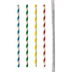 Cannucce di carta Papstar 20 cm bianche e nere