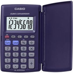 Calculadora de bolsillo Casio azul HL-82vera