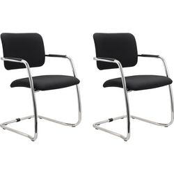Sedia visitatore Bach hammerer vsbp2 tessuto nero