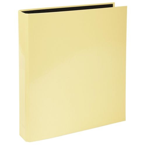 Raccoglitore ad anelli exacompta acquerello 54569e in cartoncino ricoperto con pasta pellicolare giallo limone