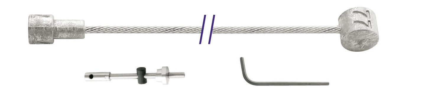 Cordo cable interior cable interior freno tambor 225cm ø1,5mm galvanizado + 2 tetinas