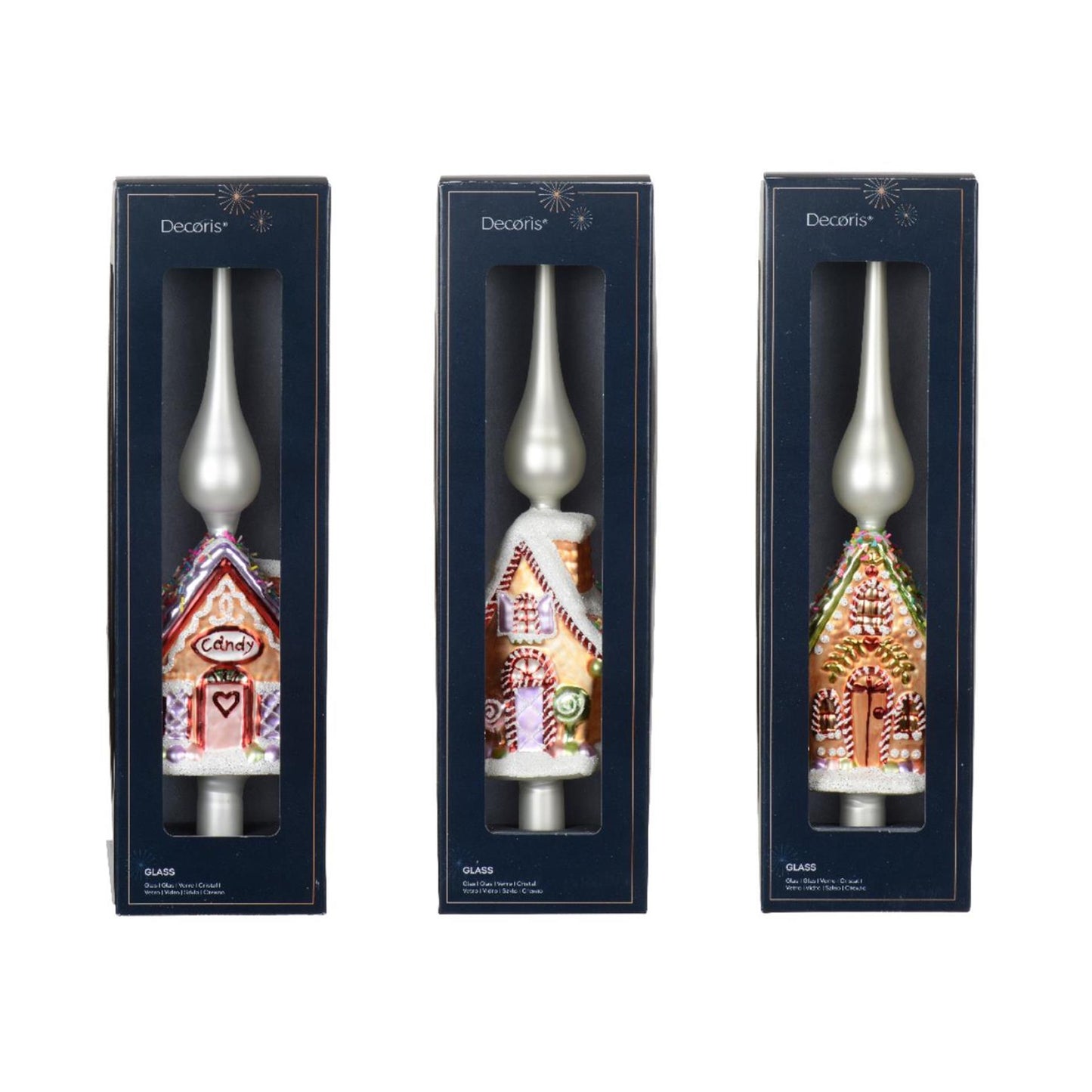 Decoris Peak Casetta di Marzapane in vetro 31 cm