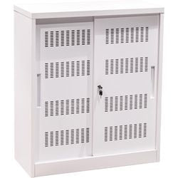 Mobile con ante scorrevoli euroseats bianco 900 (l) x 400 (p) x 1.050 (a) mm