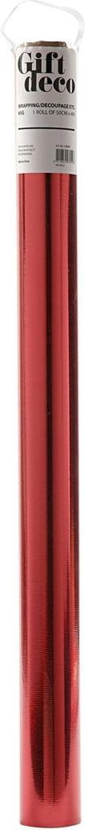 Creativ company creotime cadeaupapier 50 cm 4 m 65 g metallic rood