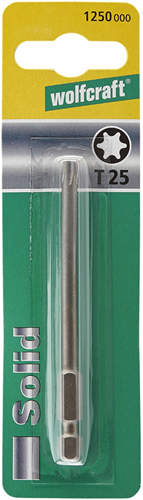 Punta a vite Wolfcraft solida | tx25 | 89 mm | 1 pezzo - 1250000