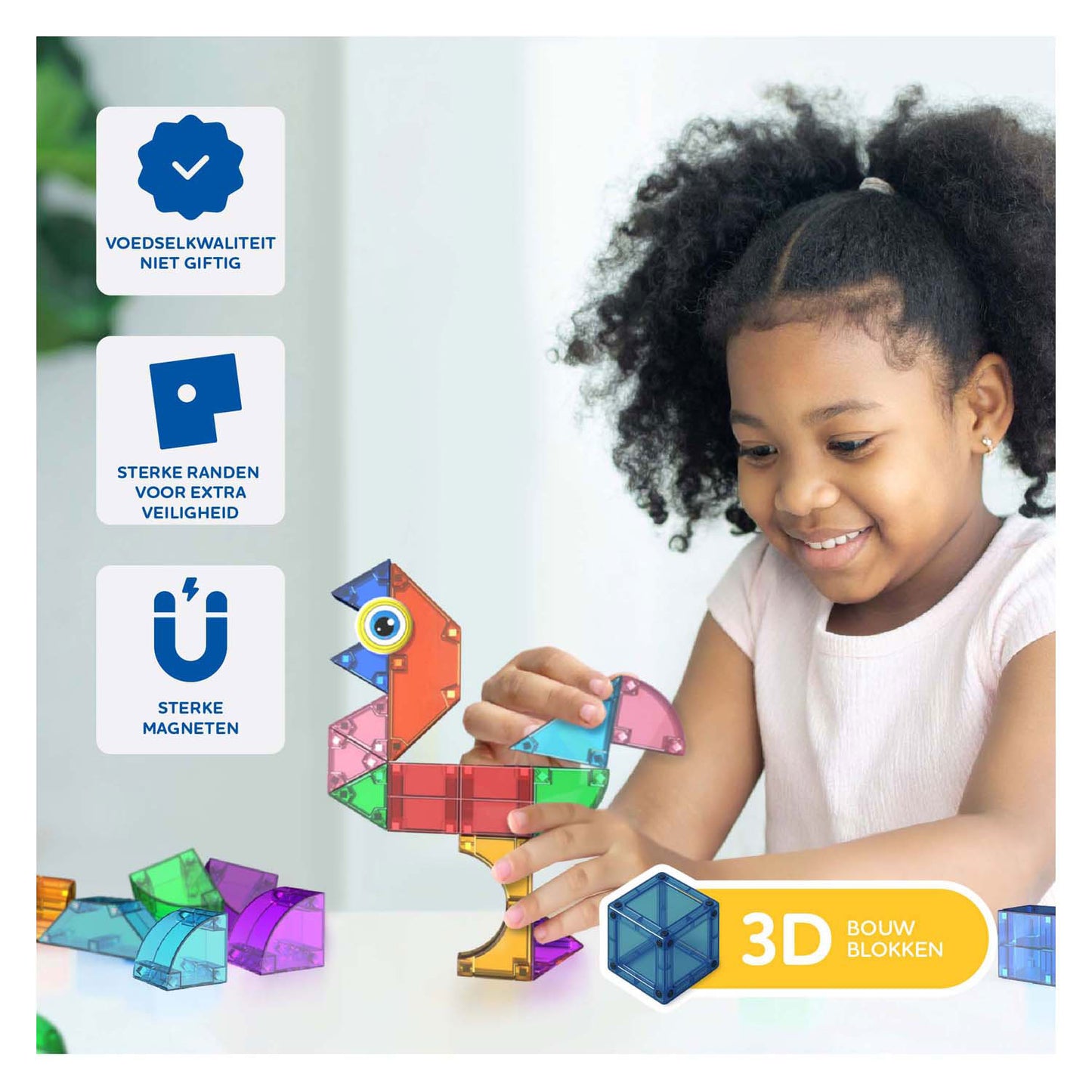 Clics cubixx magnetische bouwspeelgoed - 64dlg.