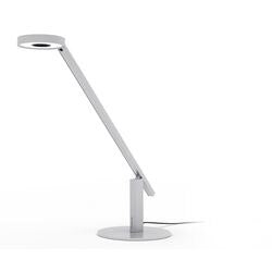 Lampada da scrivania Luctra modulo LED fisso argento metallizzato