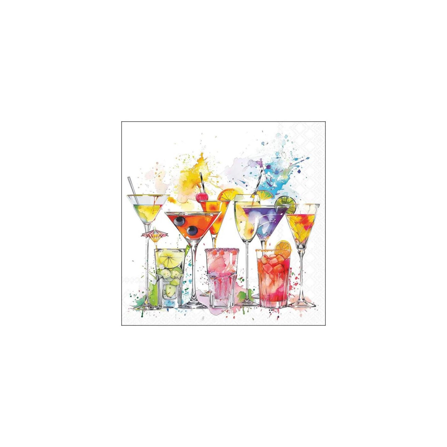 Servilletas Ambiente 25cm salpicando bebidas.