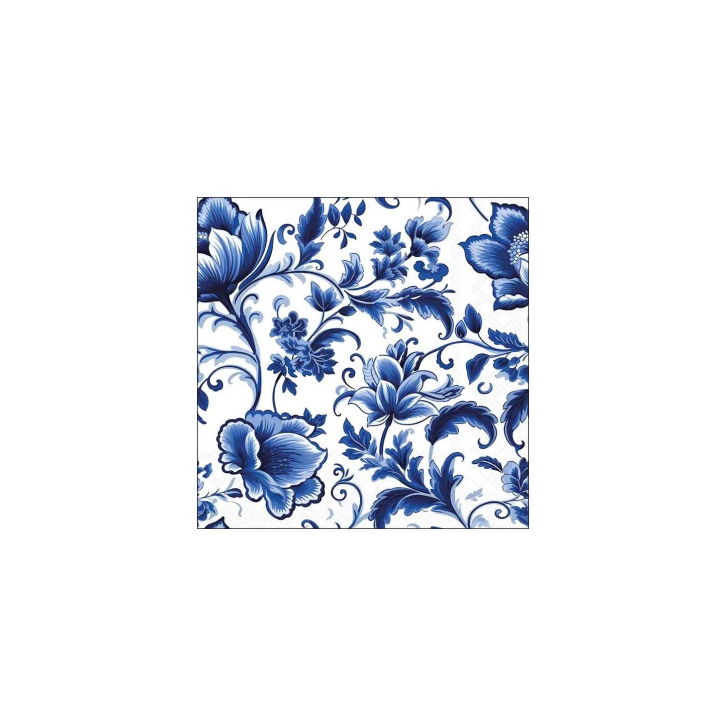 Servilletas Ambiente 25cm flores azules de Delft
