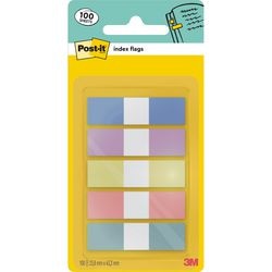 Índices post-it multicolor 139,7 mm x 69,85 mm x 0,7 mm