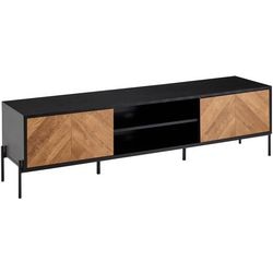 Mueble de pared salón bajo negro 163x45x40