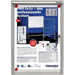 Tablero de notas con cerradura franks a4 aluminio anodizado no magnético