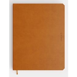 Blocco note De Kempen A5 a righe, rilegatura laterale, copertina morbida marrone