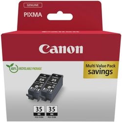 Cartucho de tinta canon 1509b012 original duopack no. pgi-35bk negro