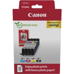 Cartucho de tinta canon 2106c006 581 cian, amarillo, magenta, negro