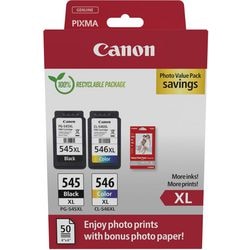 Cartuccia d'inchiostro canon 8286b011 545, 546 ciano, giallo, magenta, nero