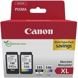 Cartucho de tinta canon 8286b012 545, 546 cian, amarillo, magenta, negro