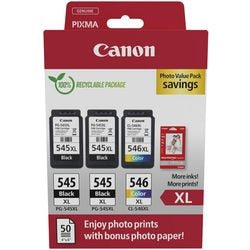 Cartucho de tinta canon 8286b015 545, 546 cian, amarillo, magenta, negro