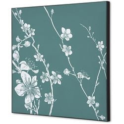 Decoración de pared textil enfrentamiento tfr22w400-set-i10 400 x 400 flor japonesa