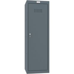 Phoenix wardrobe 1 door key lock 400 x 400 x 1,265 mm anthracite, gray
