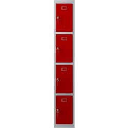 Armadietti personali Phoenix armadio 4 ante con serratura a chiave 300 x 500 x 1.830 mm