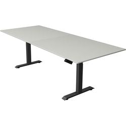 Scrivania sit-stand Kerkmann Move 4 grigio chiaro